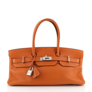 Hermes Birkin JPG Bag Orange Clemence with Palladium Hardware 42