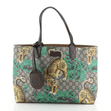 Gucci Shopping Tote Bengal Print GG Coated Canvas Medium