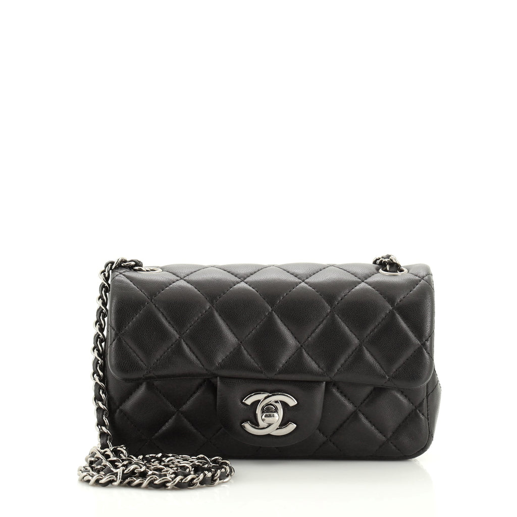 Chanel Classic Single Flap Bag Quilted Lambskin Extra Mini Black