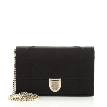 Christian Dior Diorama Wallet on Chain Satin
