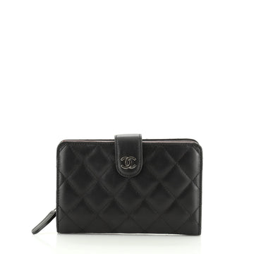 Chanel CC French Wallet Quilted Lambskin