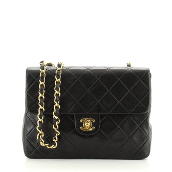Chanel Vintage Square Classic Flap Bag Quilted Lambskin Small