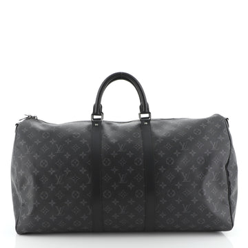 Louis Vuitton Keepall Bandouliere Bag Monogram Eclipse Canvas 55