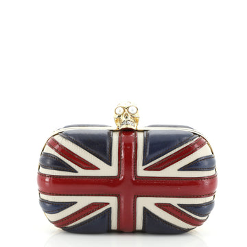 Alexander McQueen Britannia Skull Box Clutch Leather Small