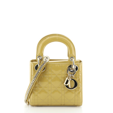 Christian Dior Lady Dior Chain Bag Cannage Quilt Patent Mini