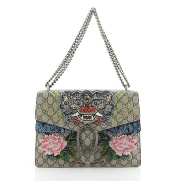 Gucci Dionysus Bag Embellished GG Coated Canvas with Python Medium
