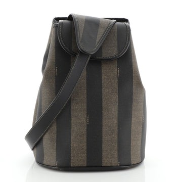 Fendi Pequin Sling Backpack Coated Canvas Medium
