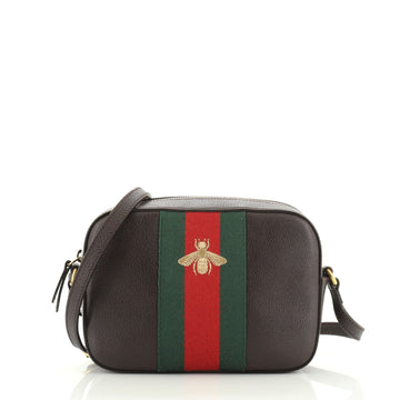 Gucci Bee Web Camera Bag Leather