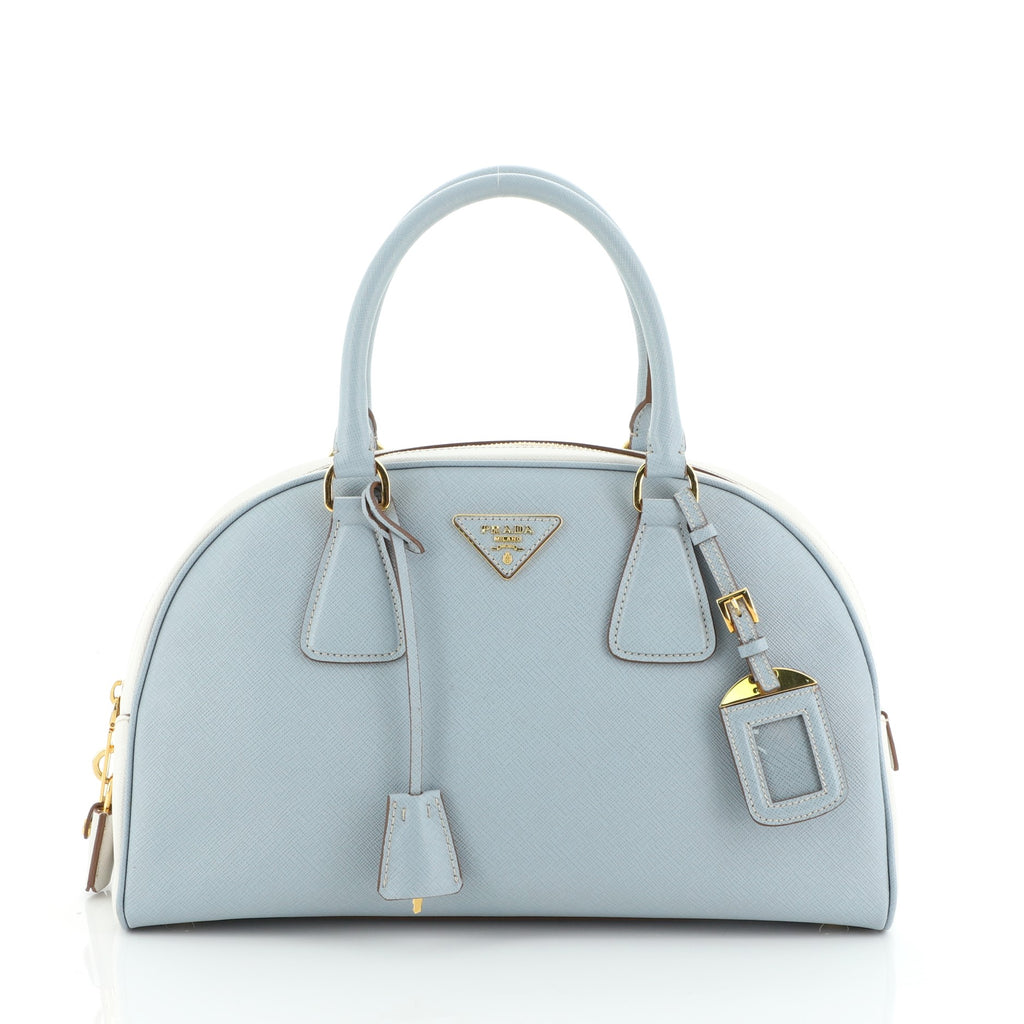 Prada Bicolor Promenade Bag Saffiano Leather Medium