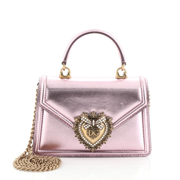 Dolce & Gabbana Devotion Top Handle Bag Leather Small