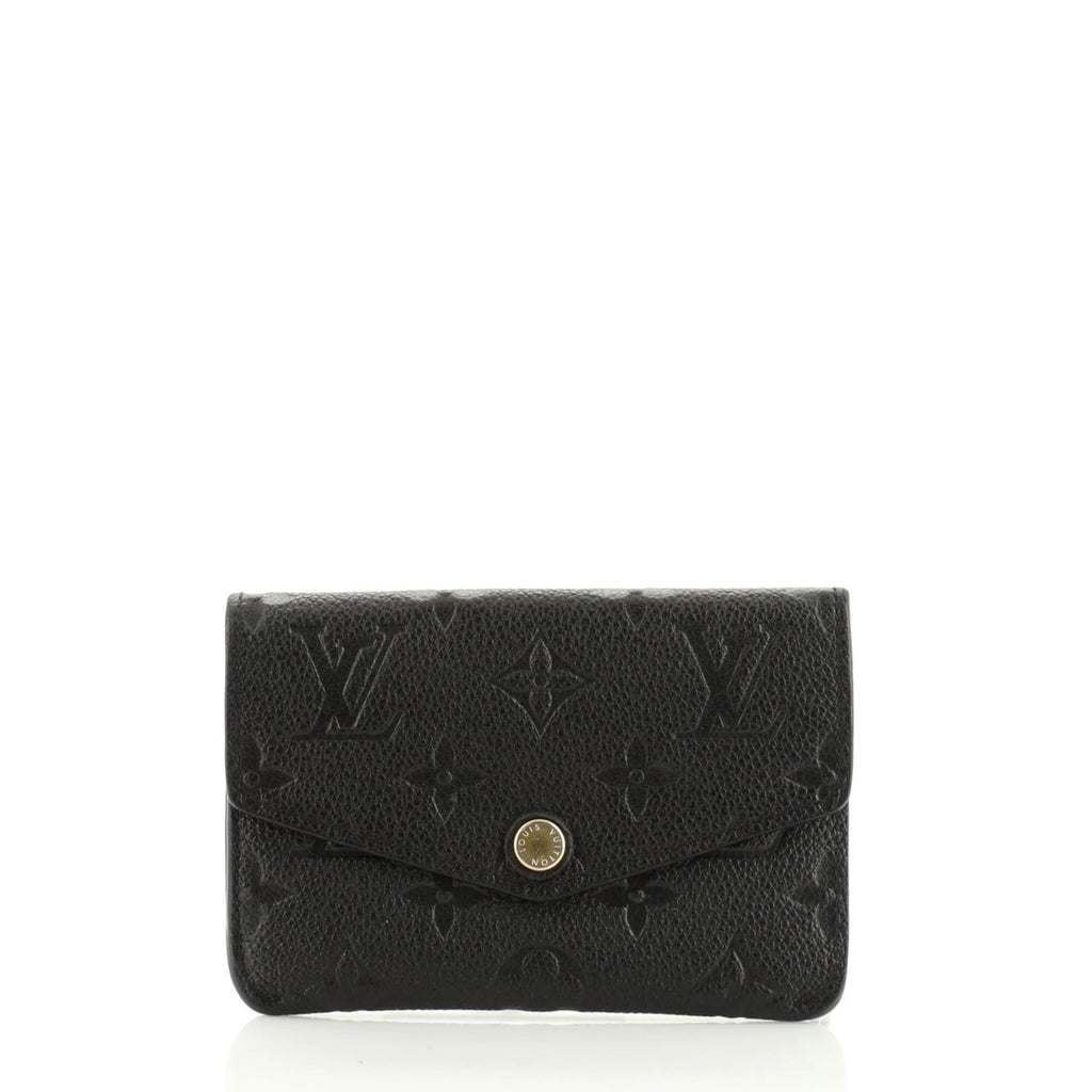 Louis Vuitton Key Pouch Monogram Empreinte Leather Black 533893