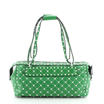 Valentino Free Rockstud Spike Duffle Bag Quilted Leather