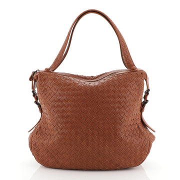Bottega Veneta 76 Shoulder Bag Intrecciato Goatskin Medium