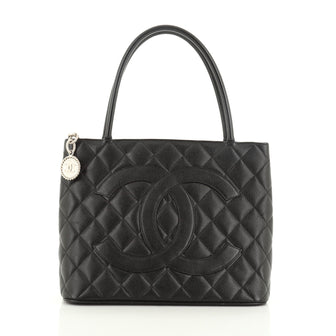 Chanel Medallion Tote Quilted Caviar