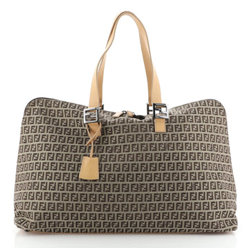 Fendi Vintage Belted Weekender Bag Zucca Canvas Large