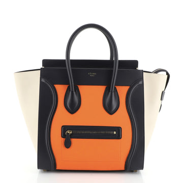 Celine Tricolor Luggage Bag Leather Mini