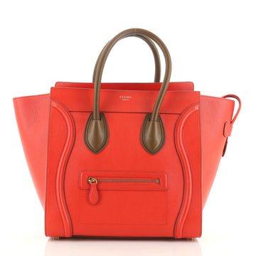 Celine Bicolor Luggage Bag Leather Mini