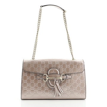 Gucci Emily Chain Flap Bag Guccissima Patent Medium