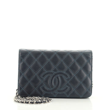 Chanel Timeless Wallet on Chain Quilted Stitched Caviar