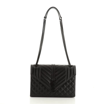Saint Laurent Classic Monogram College Bag Mixed Matelasse Leather Medium