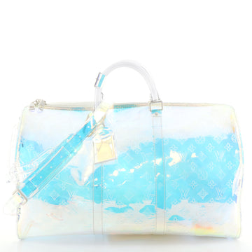 Louis Vuitton Keepall Bandouliere Bag Limited Edition Monogram Prism PVC 50