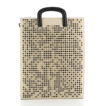 Christian Louboutin Trictrac Portfolio Bag Leather and Spiked Leather Large