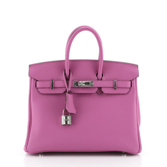 Hermes Birkin Handbag Pink Togo with Palladium Hardware 25
