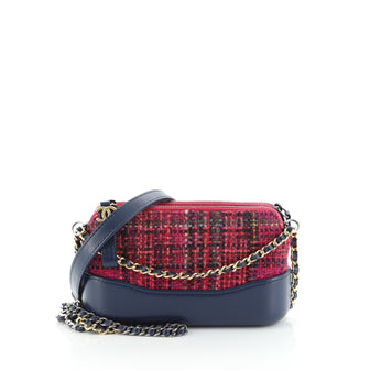 Chanel Gabrielle Double Zip Clutch with Chain Quilted Tweed