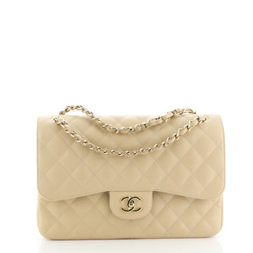 Chanel Classic Double Flap Bag Quilted Caviar Jumbo
