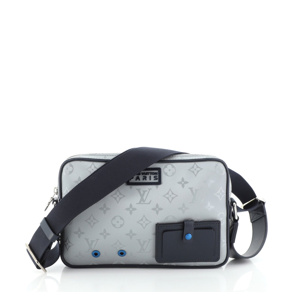 Louis Vuitton Alpha Messenger Bag Limited Edition Monogram Satellite Canvas  Blue 534405