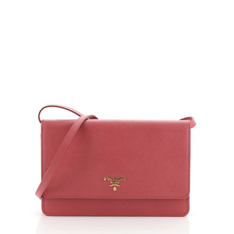 Prada Wallet Crossbody Saffiano Leather