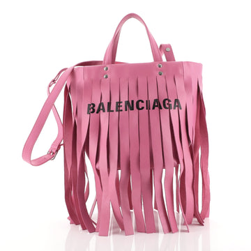 Balenciaga Laundry Cabas Tote Fringe Leather XS