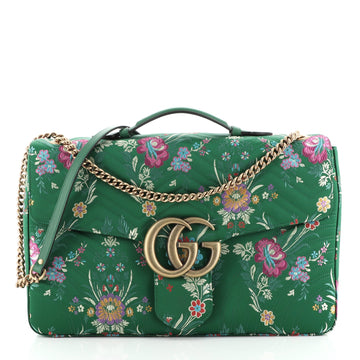 Gucci GG Marmont Flap Bag Matelasse Floral Jacquard Maxi