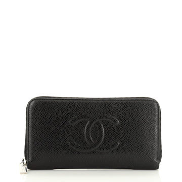 Chanel Timeless CC Zipped Wallet Caviar Long