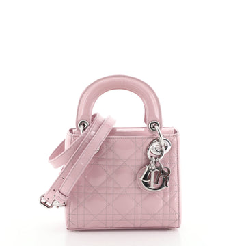 Christian Dior Lady Dior Bag Cannage Quilt Patent Mini