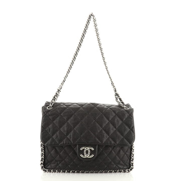 Chanel Chain Around Flap Bag Quilted Leather Maxi