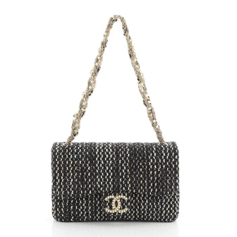 Chanel Westminster Tangled Pearl Chain Flap Bag Tweed Medium