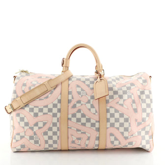 Louis Vuitton Keepall Bandouliere Bag Limited Edition Tahitienne Cities Monogram Canvas 50