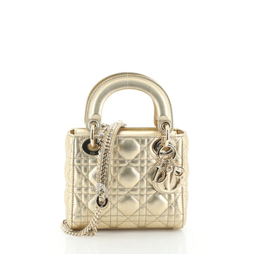 Christian Dior Lady Dior Chain Bag Cannage Quilt Lambskin Mini