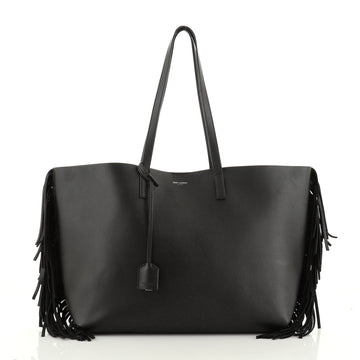 Saint Laurent Fringe Shopper Tote Leather Large