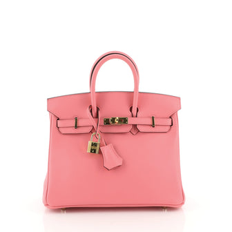 Hermes Birkin Handbag Pink Swift with Gold Hardware 25