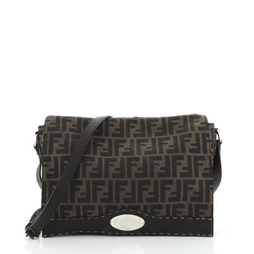 Fendi Selleria Messenger Bag Zucca Canvas Medium