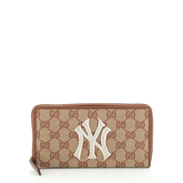 Gucci Zip Around Wallet Embroidered GG Canvas