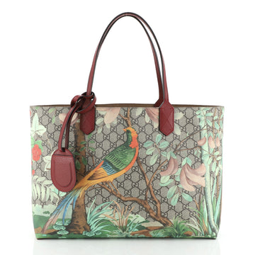 Gucci Shopping Tote Tian Print GG Coated Canvas Medium