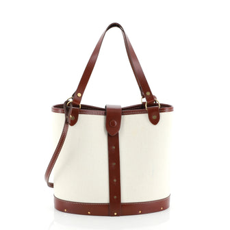 The Row Bucket Bag Canvas with Leather
