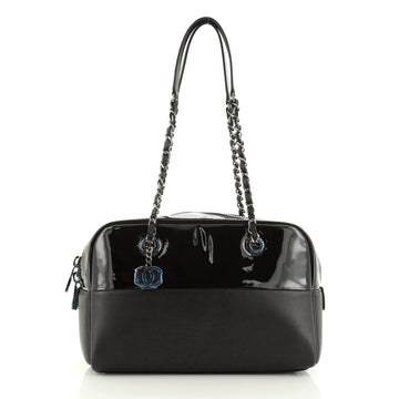 Chanel Duo Bowling Bag Patent and Calfskin Medium