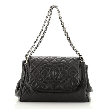 Chanel Timeless Accordion Flap Bag Quilted Caviar