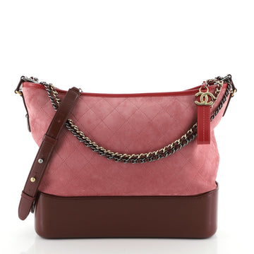 Chanel Gabrielle Hobo Quilted Suede Large