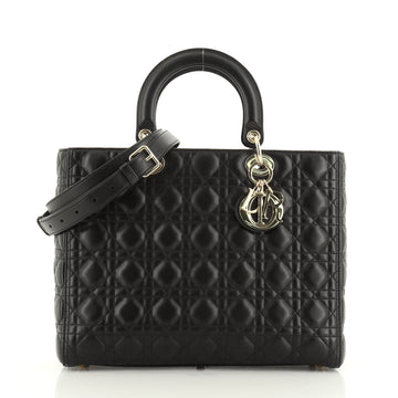 Christian Dior Lady Dior Bag Cannage Quilt Lambskin Large