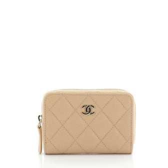 Chanel CC Zip Coin Purse Quilted Caviar Small